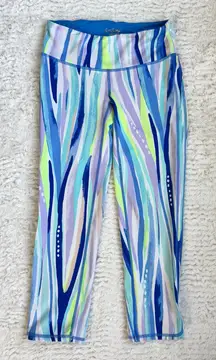 Lilly Pulitzer Luxletic Weekender Leggings XS Shore Perfection Neon Multicolor