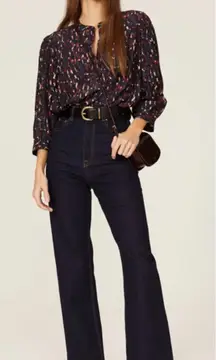 NWT Ba&sh Paesie Shirt Women’s L Artsy Boho Parisian Quiet Luxury Corpcore Boxy