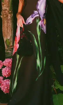 Show Me Your Mumu Renee Maxi Dress in Wild Iris Luxe Satin XXL