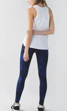 Lululemon Wonder Under Pant Roll Down Luon Nightsky Blue Leggings Size 6