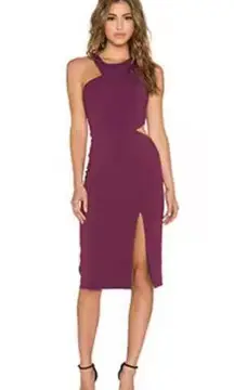 Jay Godfrey Maroon Fitted Cut Out Mini Dress size 8