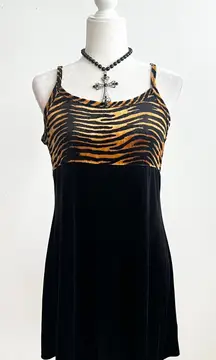 Vintage Velvet Babydoll Dress Romantic Goth Indie Sleaze Retro Y2K 2000s Small