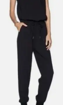 Joie Size Medium Black Sleeveless Jumpsuit Relaxed Fit Elevated Basic Minimalist