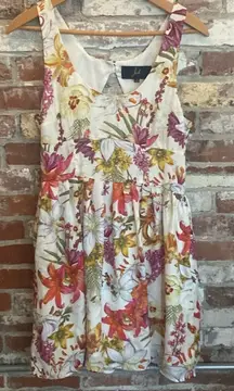 Jack Floral Sleeveless A Frame Mini Dress Size S
