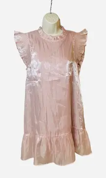 Jodifl Rose Gold Ruffle Dress Womens S Sparkle Party Holiday Chic