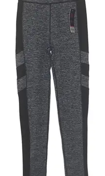 POP Fit Leggings NWT Black Gray Marled Color Block Size Small