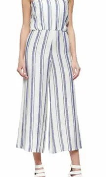 Alice + Olivia Lucie Strapless Wide-Leg Linen Jumpsuit‎ Size 2