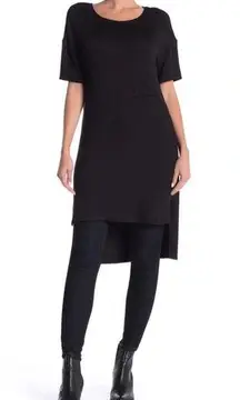 GO COUTURE Pocket Day Tunic Boyfriend T-shirt In Black XL