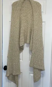 Soft Surroundings Cream Cozy Cloud Wrap Sweater with pockets, One size