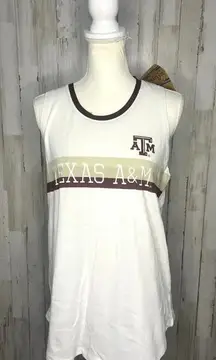 NWT‎ Rivalry Threads Women's Small White Texas A&M Aggies Sleeveless Tank Top