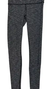 Lululemon Women's 4 Wunder‎ Under Legging Diamond Jacquard Space Dye Black Slate