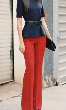 Wide leg Red Jeans
