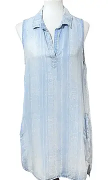 Bella Dahl Blue Chambray Shift Dress Size L