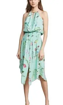 Parker  Gigi Green Floral Keyhole Midi Dress Size XL NWT