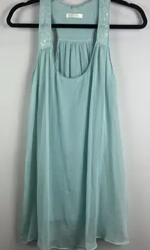 Victorias Secret Tunic Cami Dress Slip Medium‎ Blue Fairy Ethereal Y2K Flowy Top