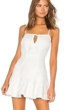 REVOLVE dress By the Way Del Crochet Lace Keyhole White embroidered superdown