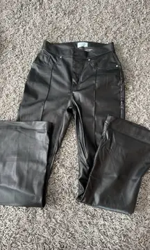 Revice Denim Black Leather Style Pants