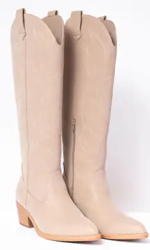 Pink Lily Tall Western Boots 7