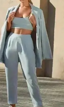 PrettyLittleThing Dark‎ Mint Tailored Trousers NWT