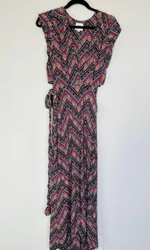 Misa Chevron Wrap Maxi Dress size medium