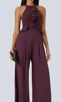 HALARA Ruffle Workwear Romper Stretch Comfort Lux Designer Look NEW Size Small