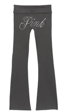 Y2K Victoria’s Secret PINK VS Bling Cotton Foldover Flare Leggings