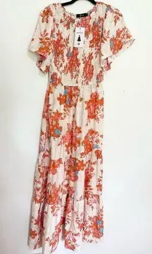 Zesica maxi floral dress size small NWT fit and flare boho hippie lagenlook