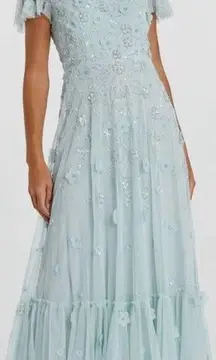 Mac Duggal 9212 Womens Embellished High Neck Cap Sleeve A Line Dress