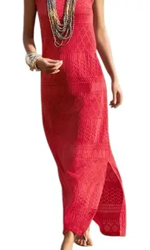 NWT Chico’s‎ Jacquard Cut Work Tamra Tank Dress Coral Size Medium