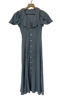 Christy Dawn The Daisy Ruffle Dress in blue