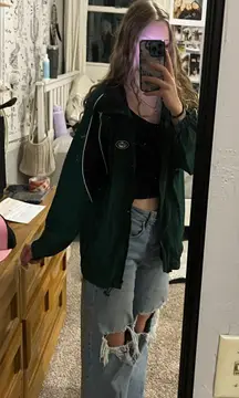 Oversized Green Windbreaker