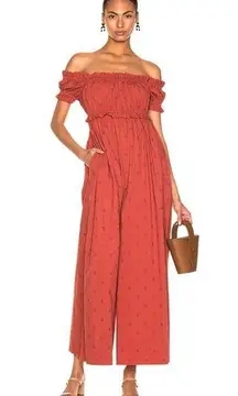 Ulla Johnson jumpsuit Gigi wide leg in Marsala sz 4