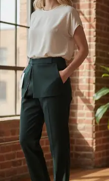 NWT ZARA Skirt Overlay Pant Bloggers Fave Medium Dark Green