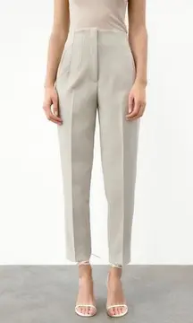 Cream High Rise Trouser Pants