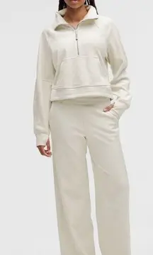 BONE Lululemon Scuba Oversized Funnel-Neck Full Zip