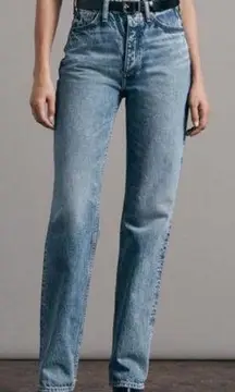 Rag & Bone Alex high rise straight leg blue jeans NEW