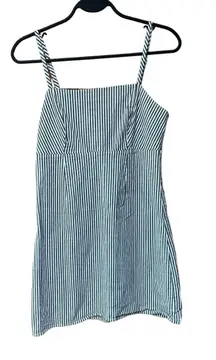 LA Hearts Women's Dress Small White and Gray Striped