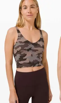 Lululemon Align Tank Crop Top Camo Dusty Bronze Multi Nulu Women’s 6 Yoga Gym