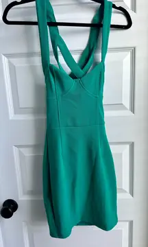 Turquoise Body Con Dress