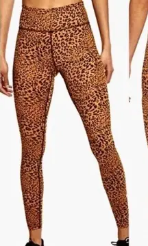 Nike Dri-Fit One Lux Tight Fit Leggings Women’s Small Cheetah/Animal Print Brown