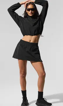 ALO YOGA Cropped 1/4 Zip Alumni Pullover Jacket (S)