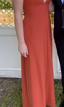 A.L.C. Orange Crepe Margot Gown Size‎ 4