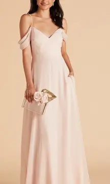 Birdy Grey Devin Convertible Dress Chiffon Pale Blush Size Small