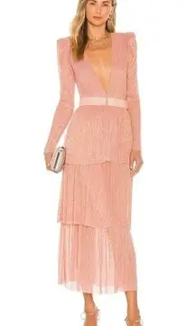 Sabina musayev x revolve carry dress peach with belt size XS plunge v ne…