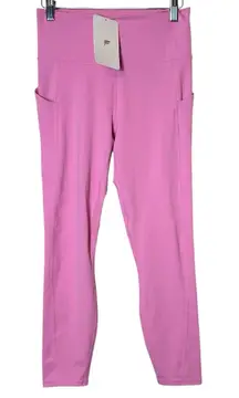 Fabletics Pureluxe High-Waisted Oasis 7/8 Legging Medium Gym Bubblegum Pink