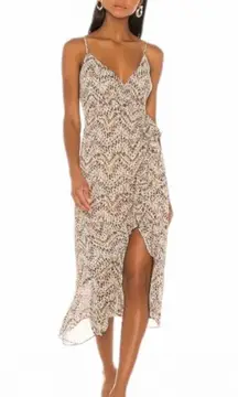 Revolve  Snake Print Midi Dress