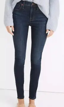 NEW Madewell 10" High-Rise‎ Skinny Jeans in Woodland Wash: TENCEL™ Denim, 25