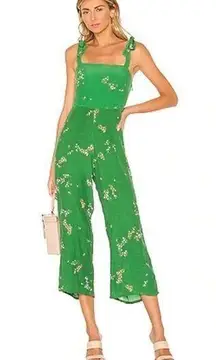 Faithfull the Brand Elsa Floral Jumpsuit Myrtille Green