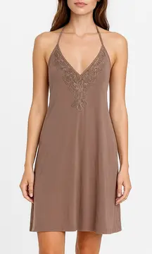 Calypso St. Barth deep V-neck halter dress