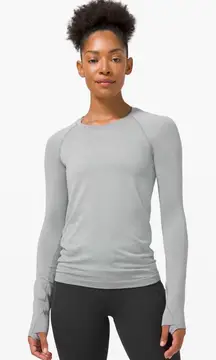 Lululemon Swiftly Tech Long Sleeve 2.0 Rhino Grey Womens Size 8
